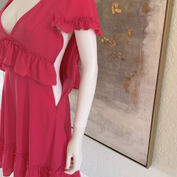 Likely Summer Brason Dress Ruffles Pink New - Picture 5 of 9